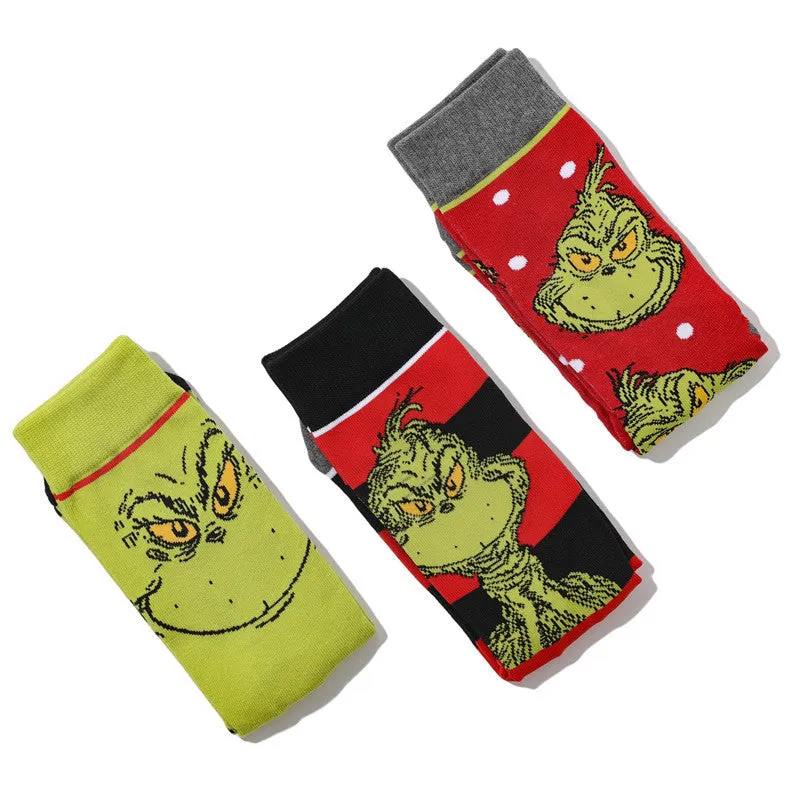 🎅Christmas Sale🎄 Grinch Men's Christmas Fun Socks