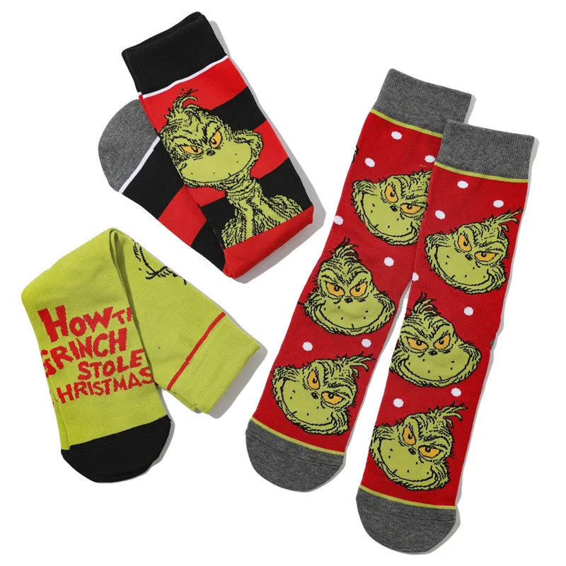 🎅Christmas Sale🎄 Grinch Men's Christmas Fun Socks