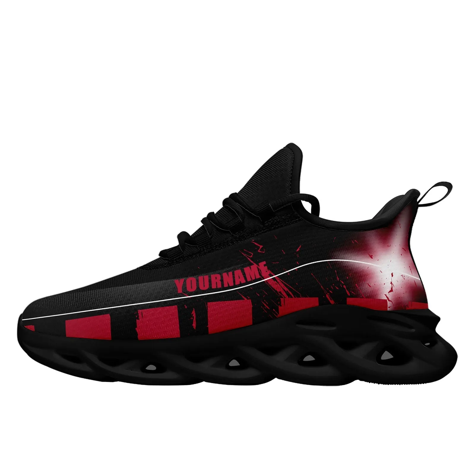 Custom Black Red Atlanta Maxsoul Shoes Personalized Sneaker FN003-D020260-3 Custom Online