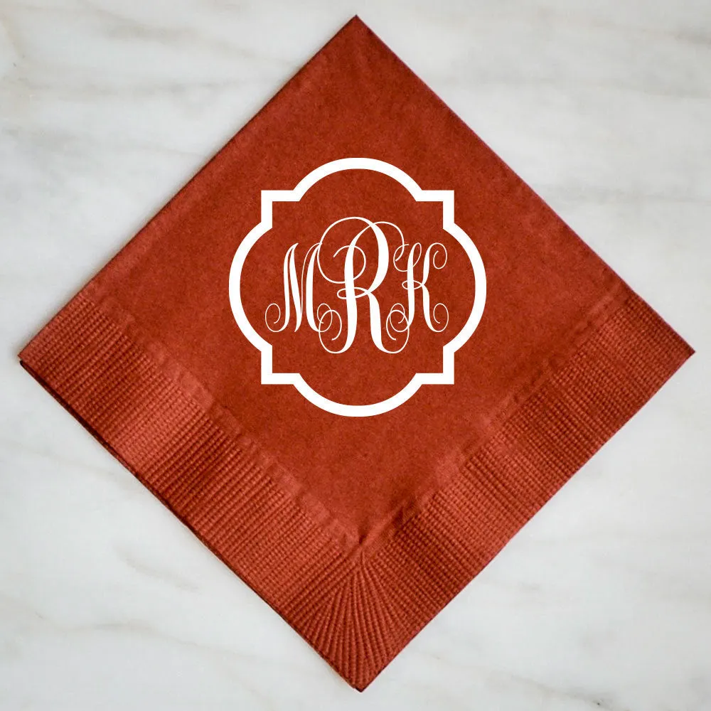 Custom Framed Monogram Napkins