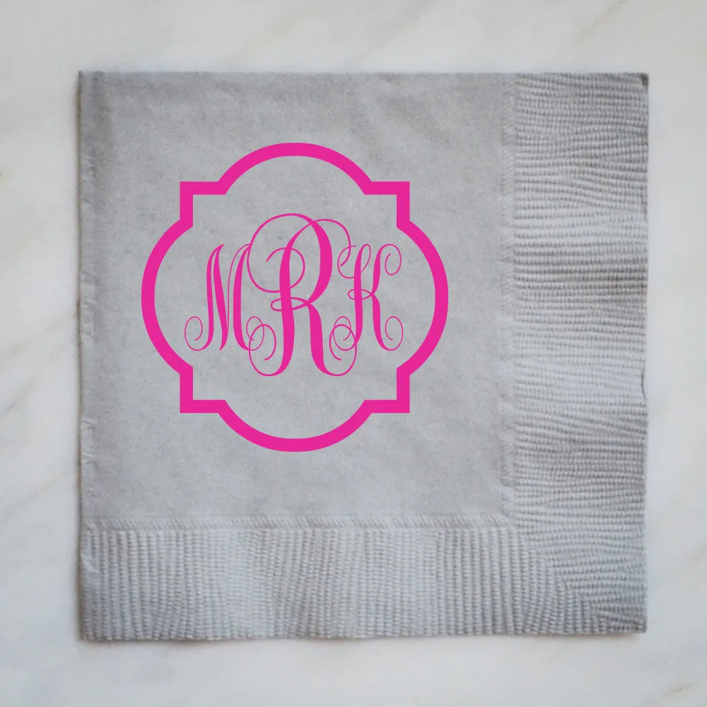 Custom Framed Monogram Napkins