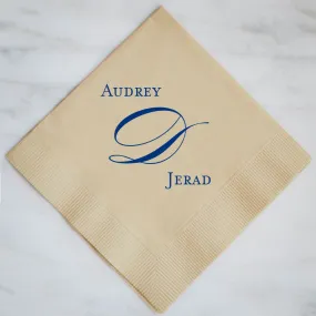 Custom Initial Names Napkins