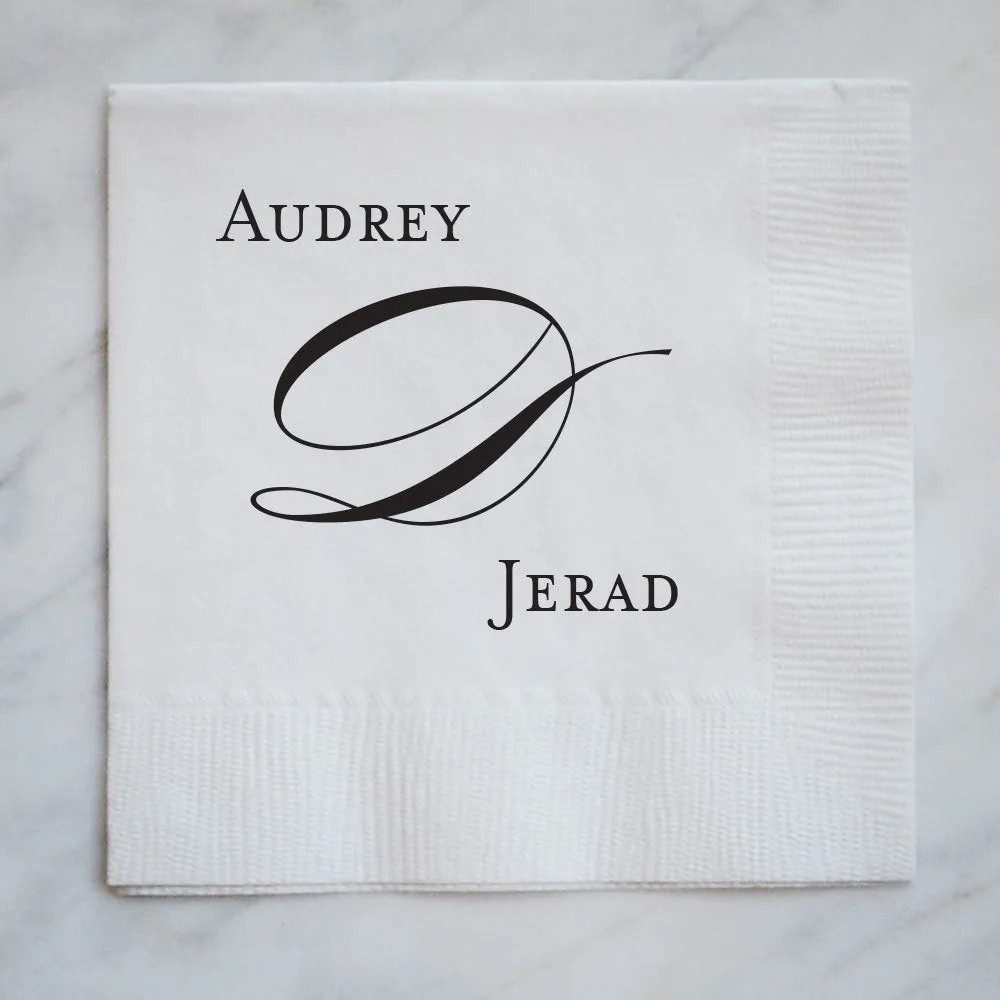 Custom Initial Names Napkins