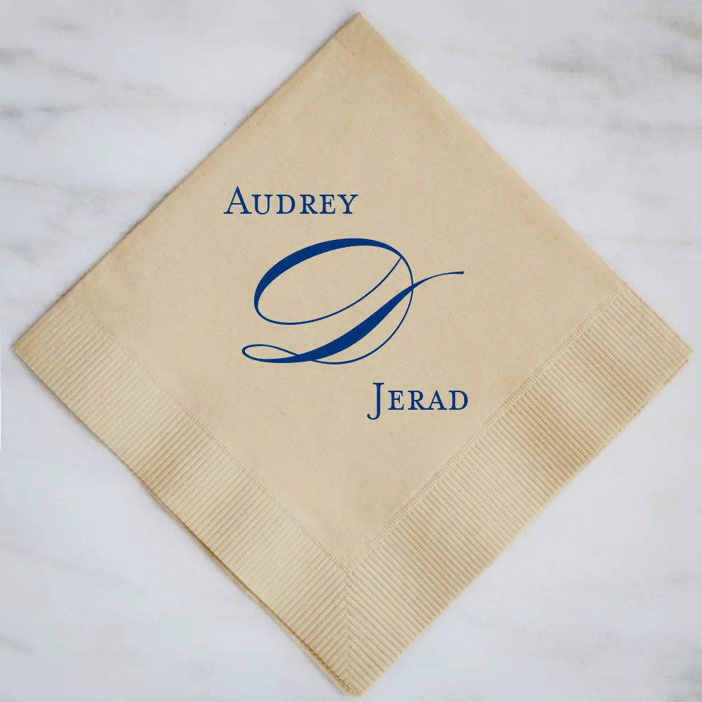 Custom Initial Names Napkins