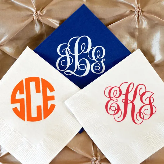 Custom Printed Wedding Napkins