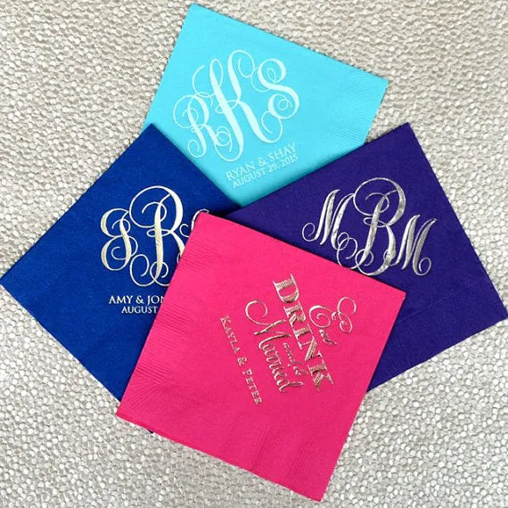 Custom Printed Wedding Napkins