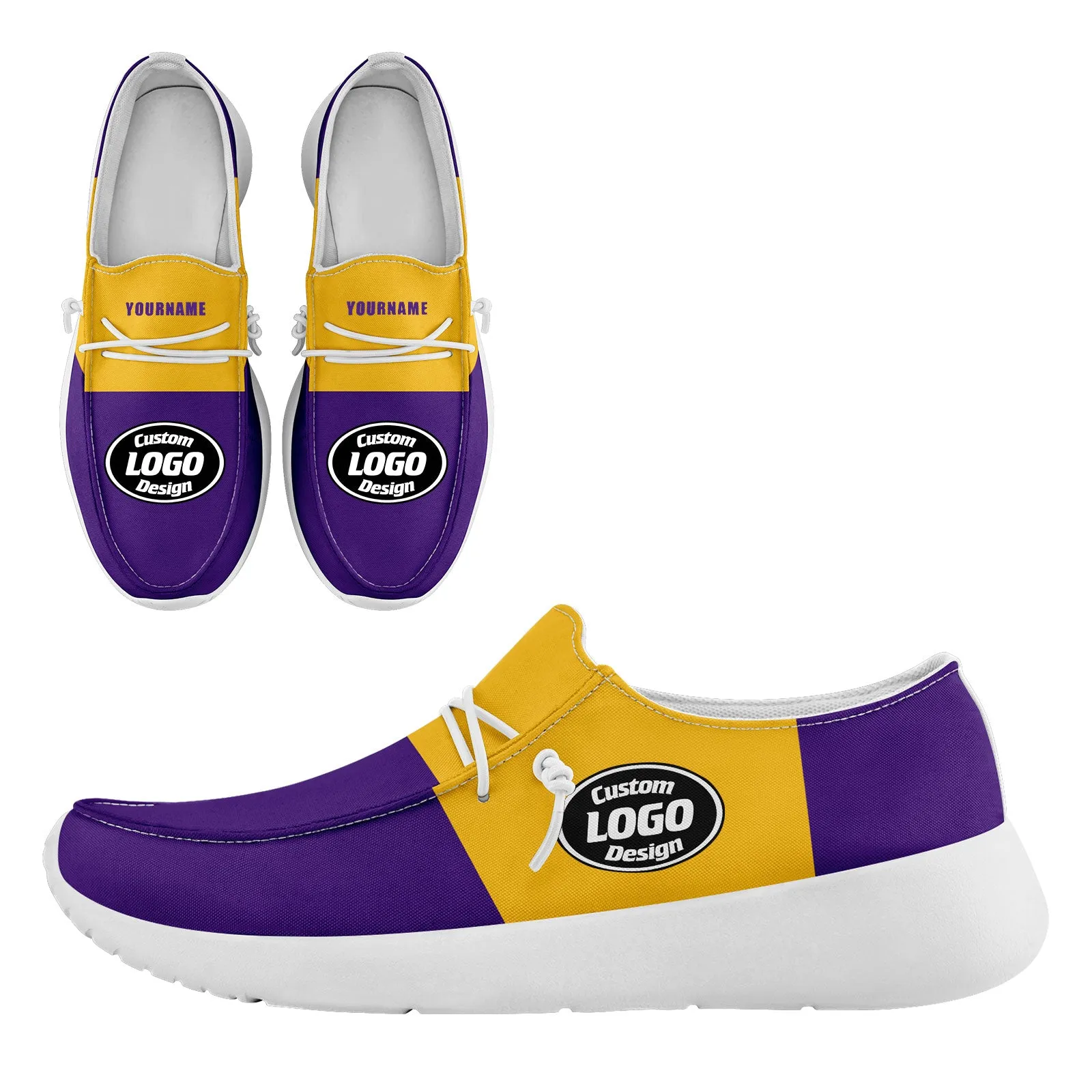 Custom Purple Yellow Minnesota Sneaker Shoes Combo Offer Personalized Combo ZH-D020289-17