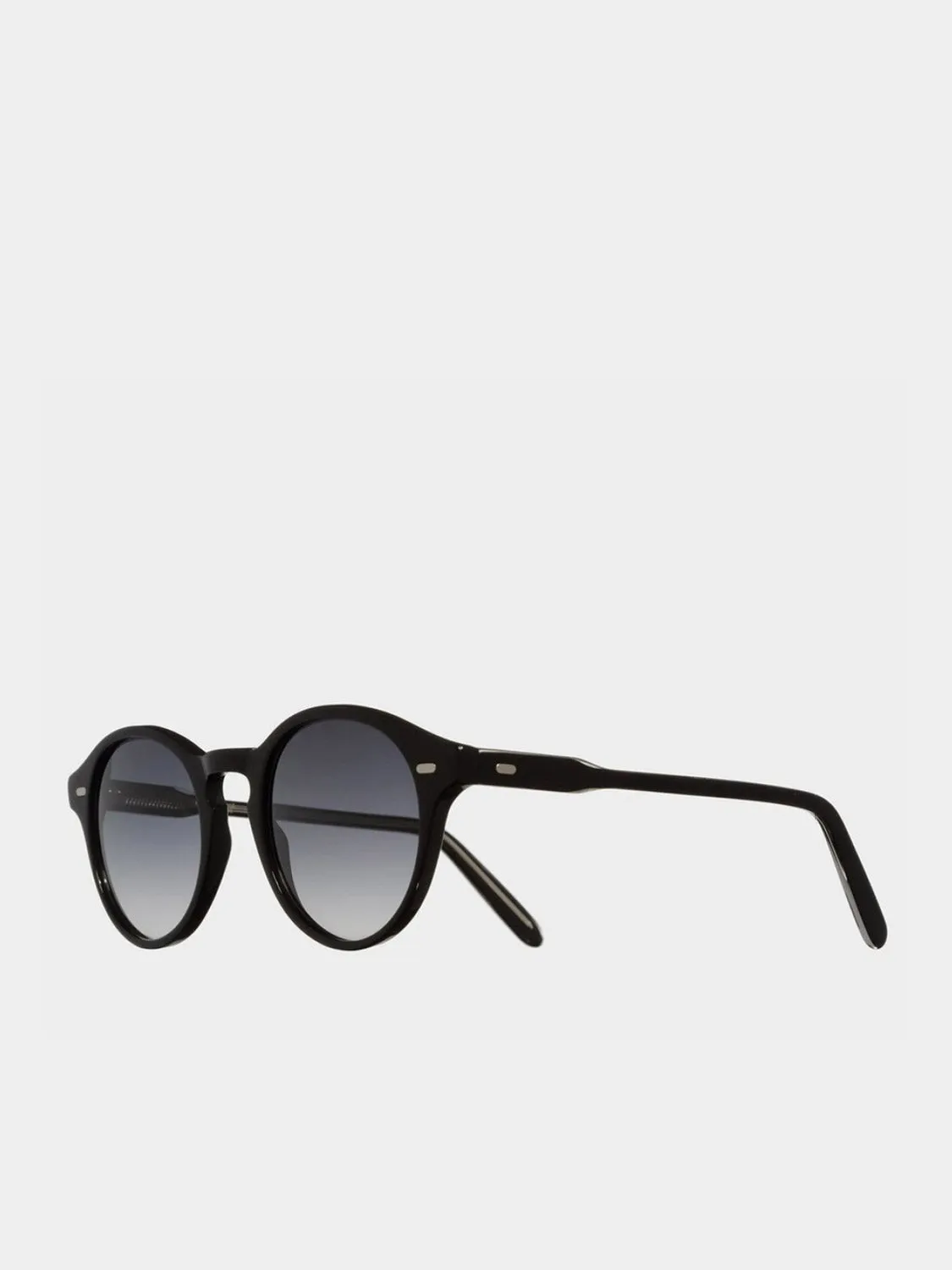 Cutler and Gross Round Black Acetate Sunglasses