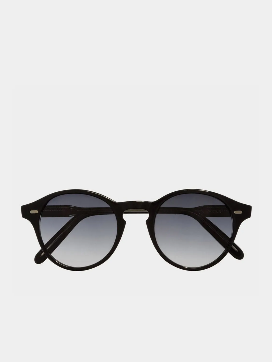 Cutler and Gross Round Black Acetate Sunglasses