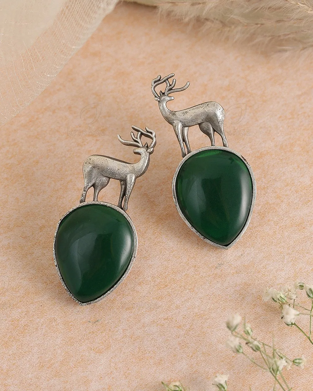 Deer Drop Stud Earrings - wxo