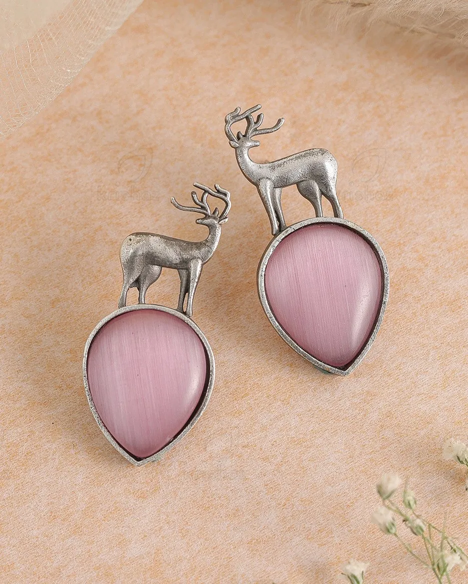 Deer Drop Stud Earrings - wxo