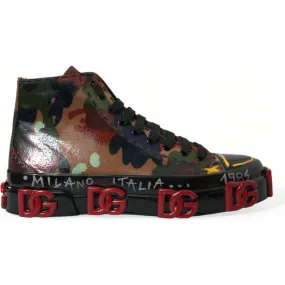 Dolce & Gabbana Chic Multicolor High-Top Sneakers