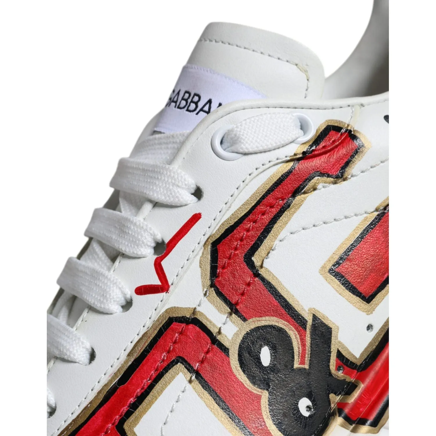 Dolce & Gabbana White Daymaster Hand Painted Sneakers Shoes