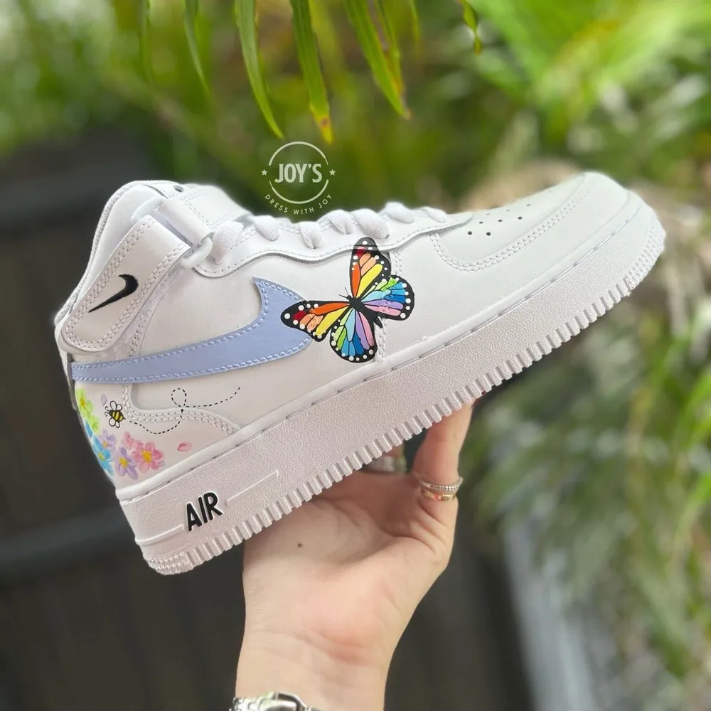 Floral Colorful Butterfly Custom Air Force 1