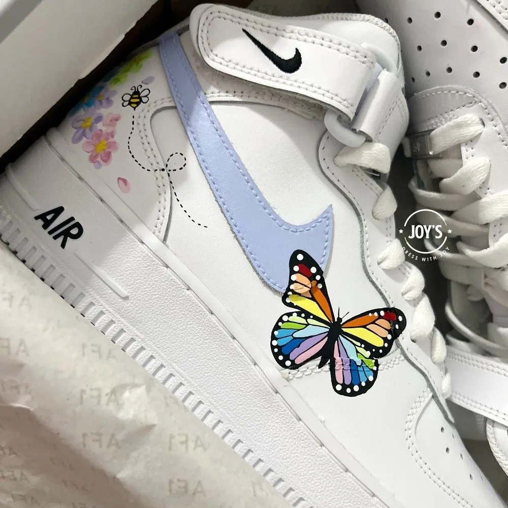 Floral Colorful Butterfly Custom Air Force 1