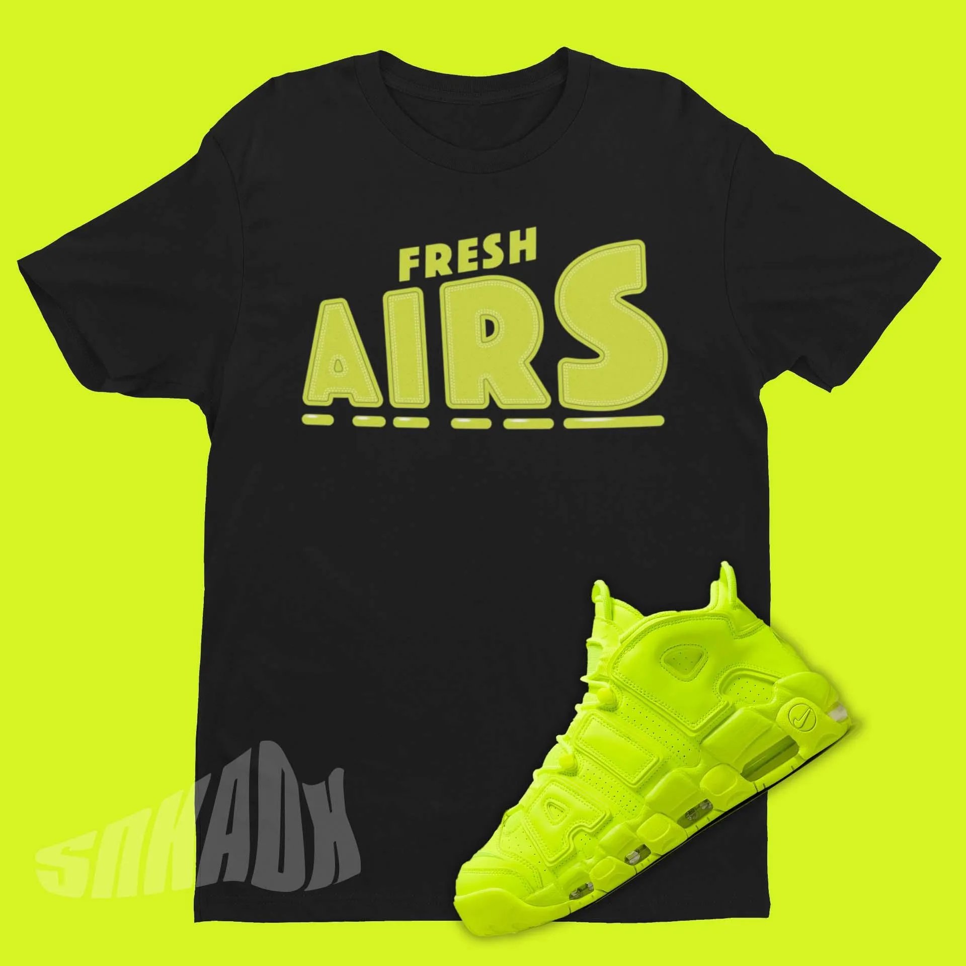 Fresh Airs Shirt To Match Nike Air More Uptempo Volt