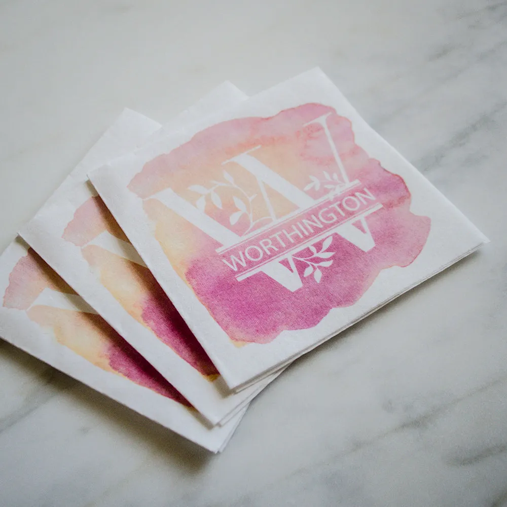 Full Color Watercolor Party Napkins