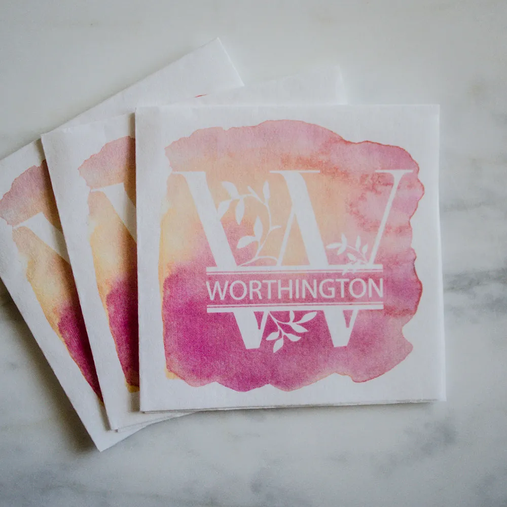 Full Color Watercolor Party Napkins