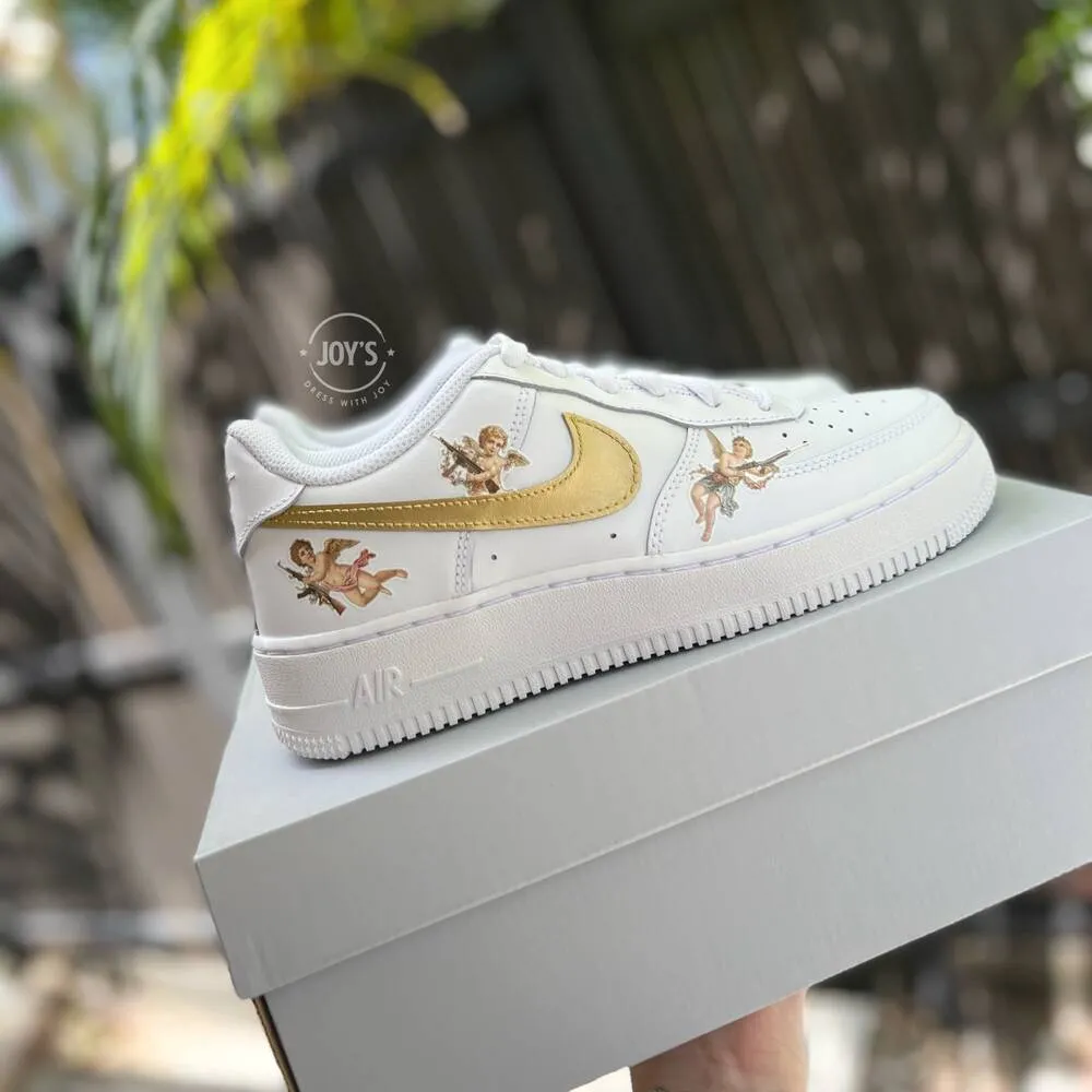 Golden Angels Chain Laces Custom Air Force 1