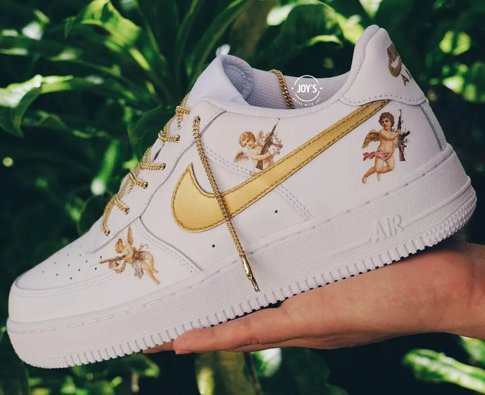 Golden Angels Chain Laces Custom Air Force 1