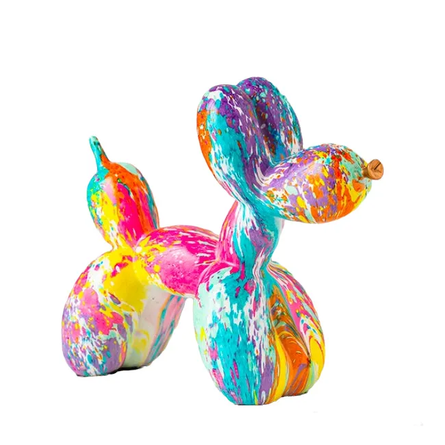 Graffiti Balloon Dog Statue