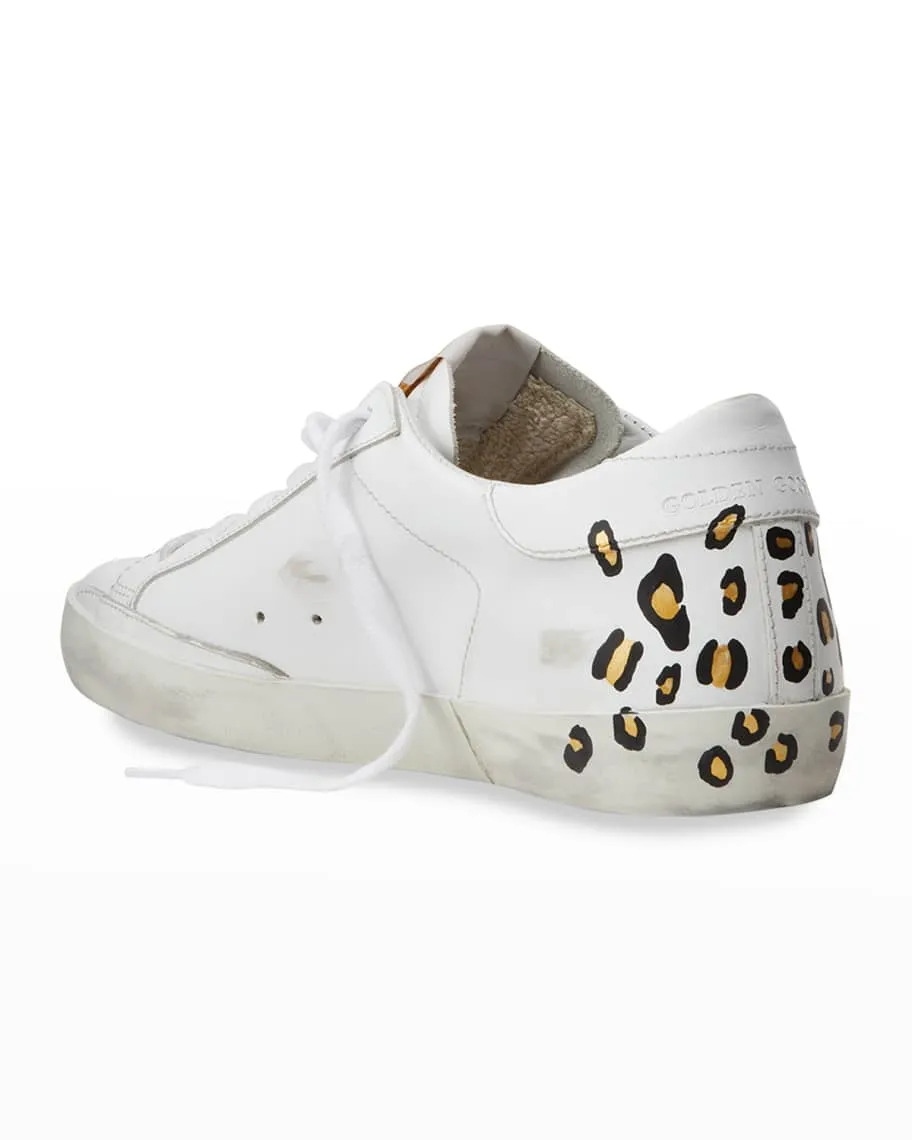 Hand-painted Golden Goose Leopard Superstar Leopard Sneakers