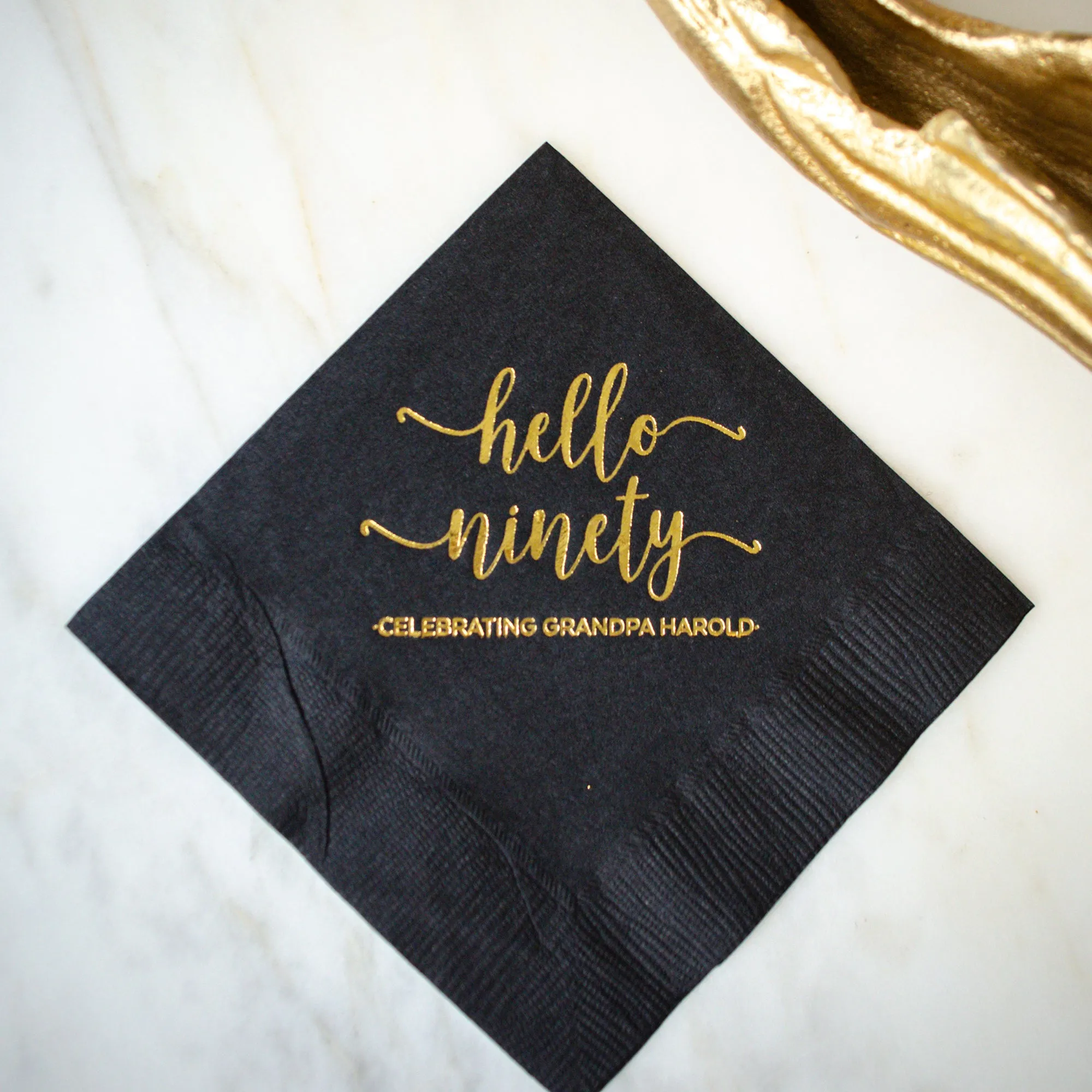 Hello Ninety Birthday Celebration Napkins