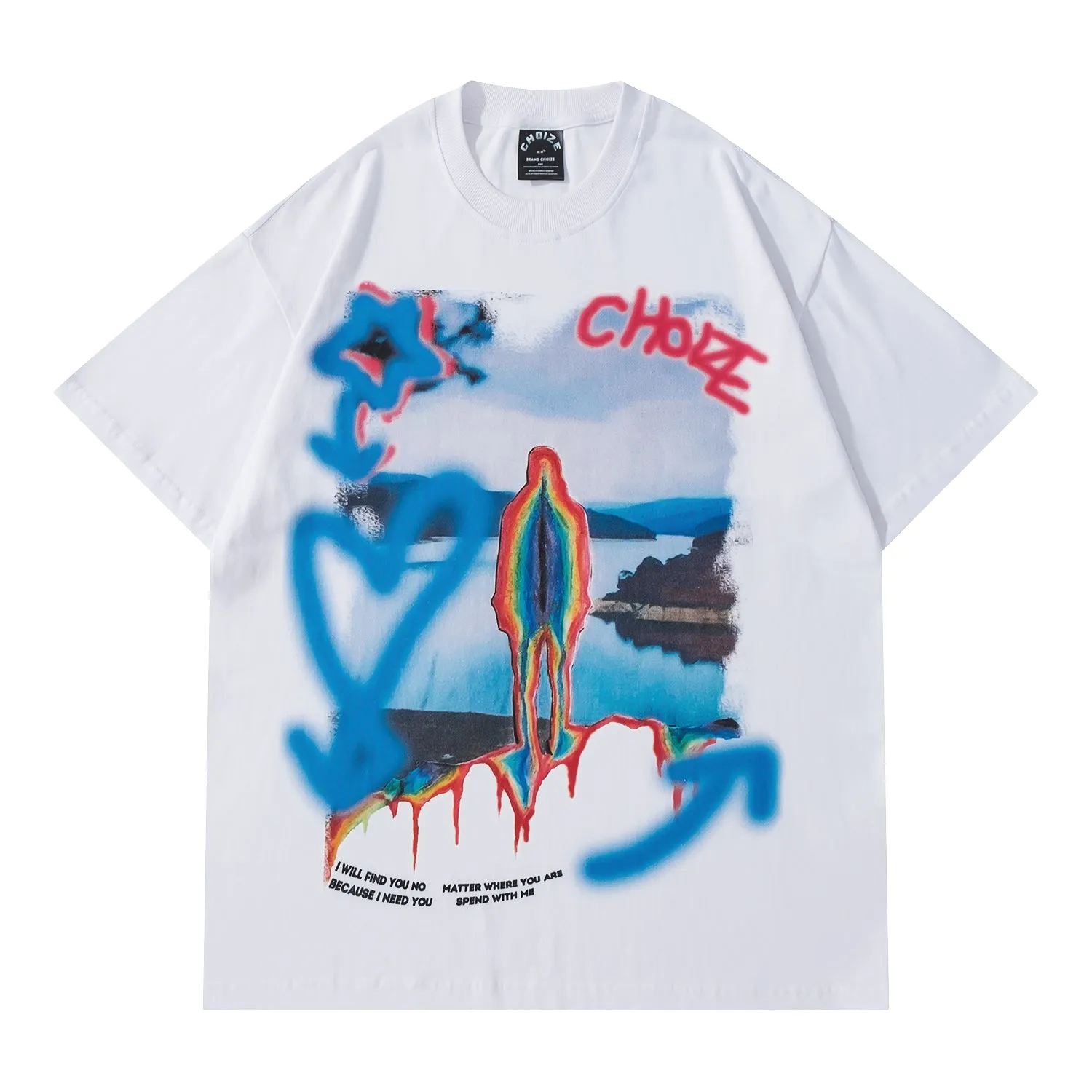 Hip Hop Graffiti Graphic Oversized T Shirt