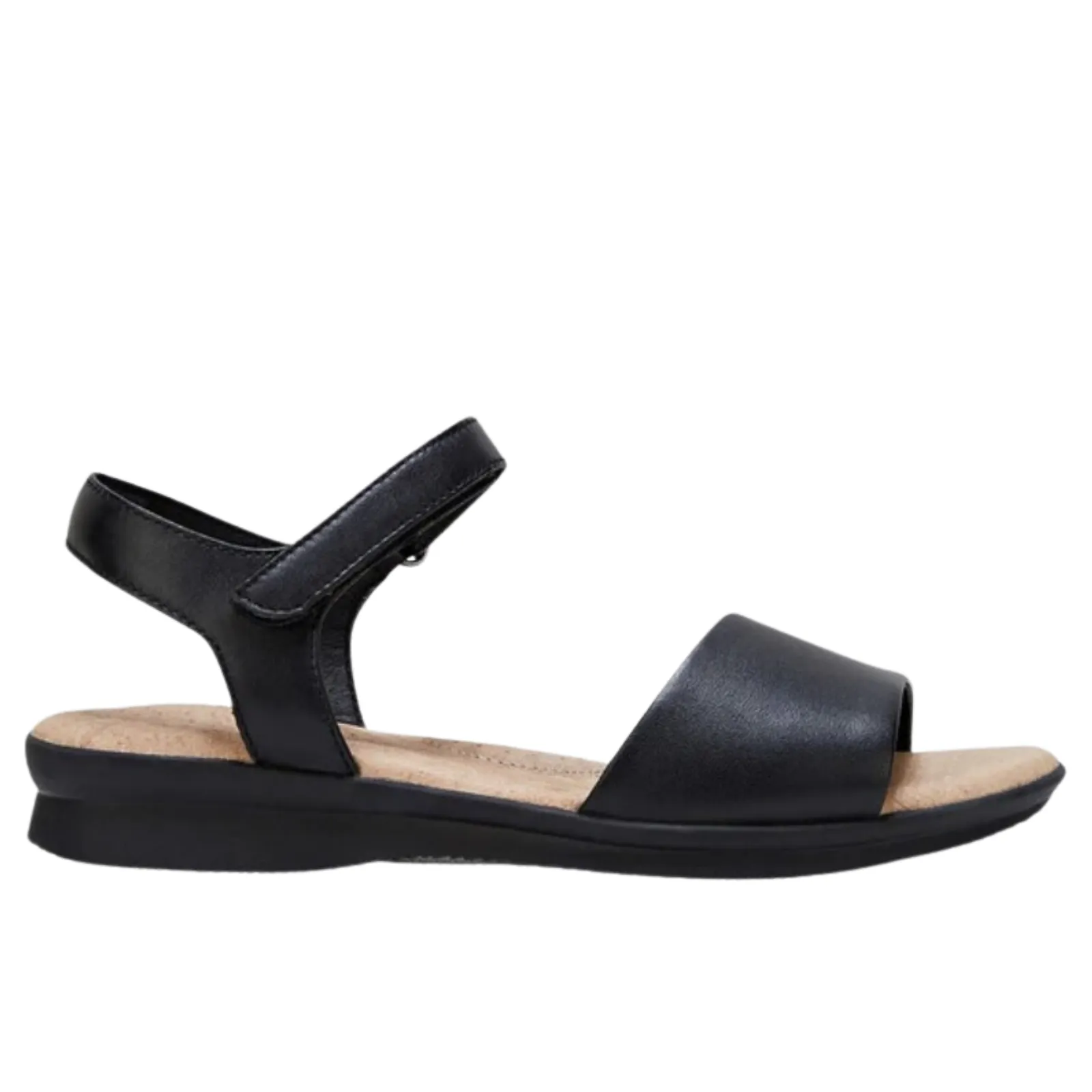 Hush Puppies Womens Nigella Flats Shoes Sandals Leather - Black