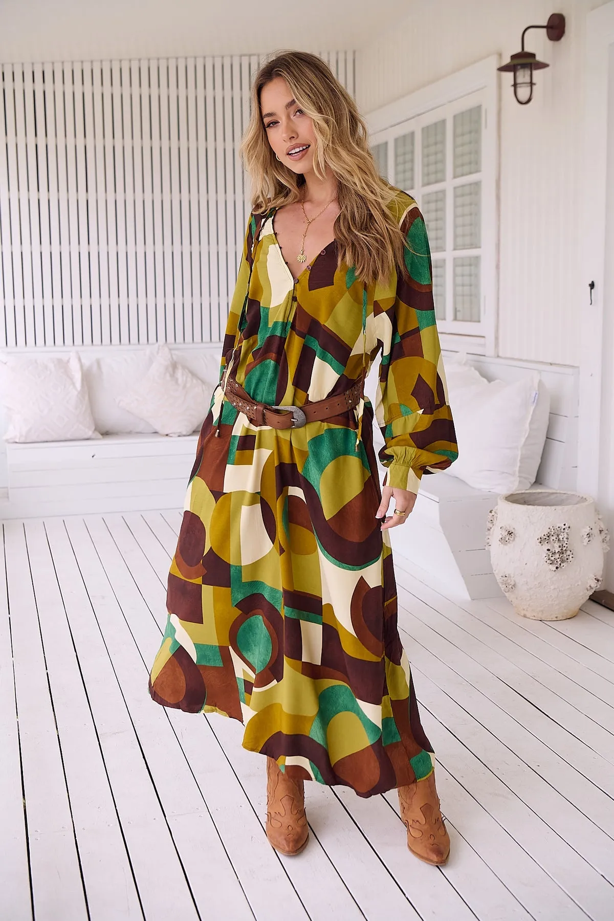 Jaase Bree Maxi Dress Long Sleeve - Bardot Collection