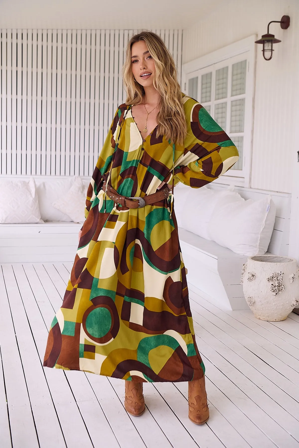 Jaase Bree Maxi Dress Long Sleeve - Bardot Collection