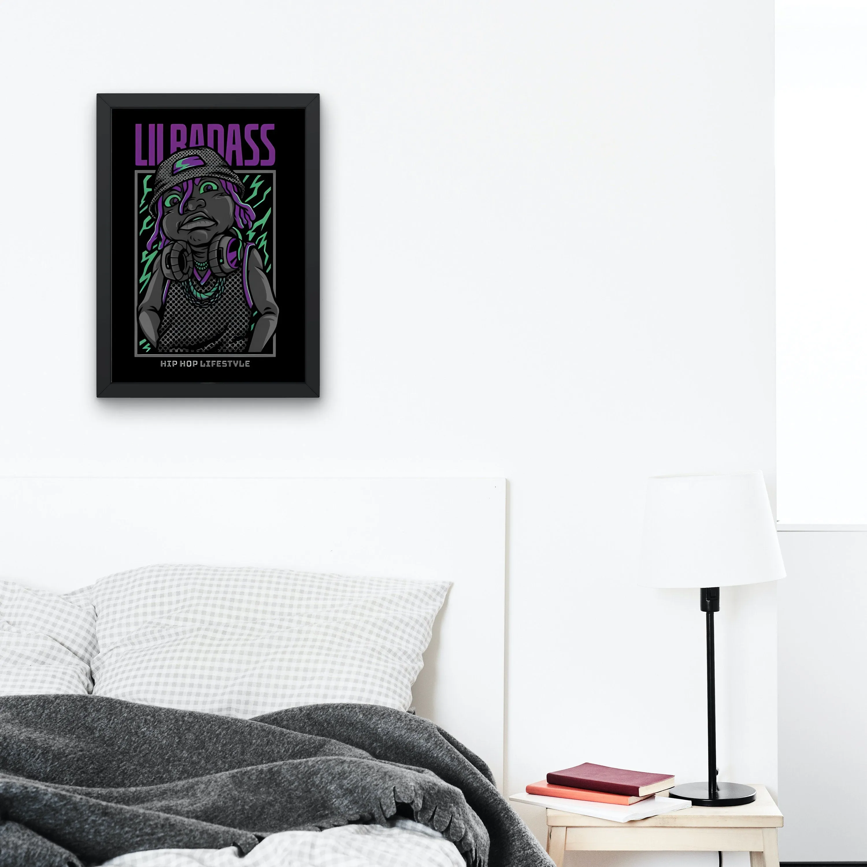 Lil Badass Hip Hop Poster PRINTABLE ART, Hip Hop Culture Poster, Urban Art Print, Badass Funky, Hip Hop Lifestyle, Graffiti Print, Music Poster