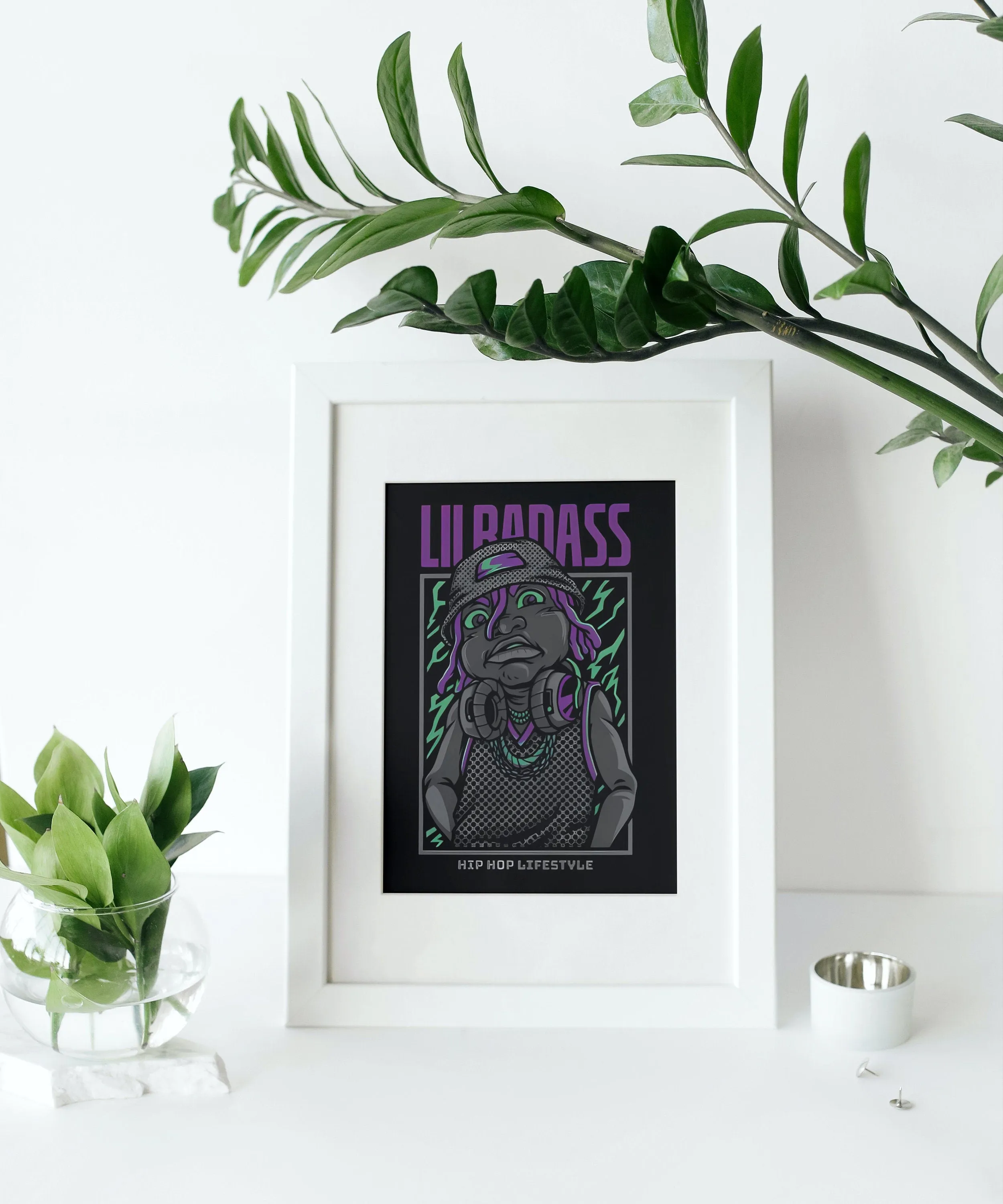 Lil Badass Hip Hop Poster PRINTABLE ART, Hip Hop Culture Poster, Urban Art Print, Badass Funky, Hip Hop Lifestyle, Graffiti Print, Music Poster