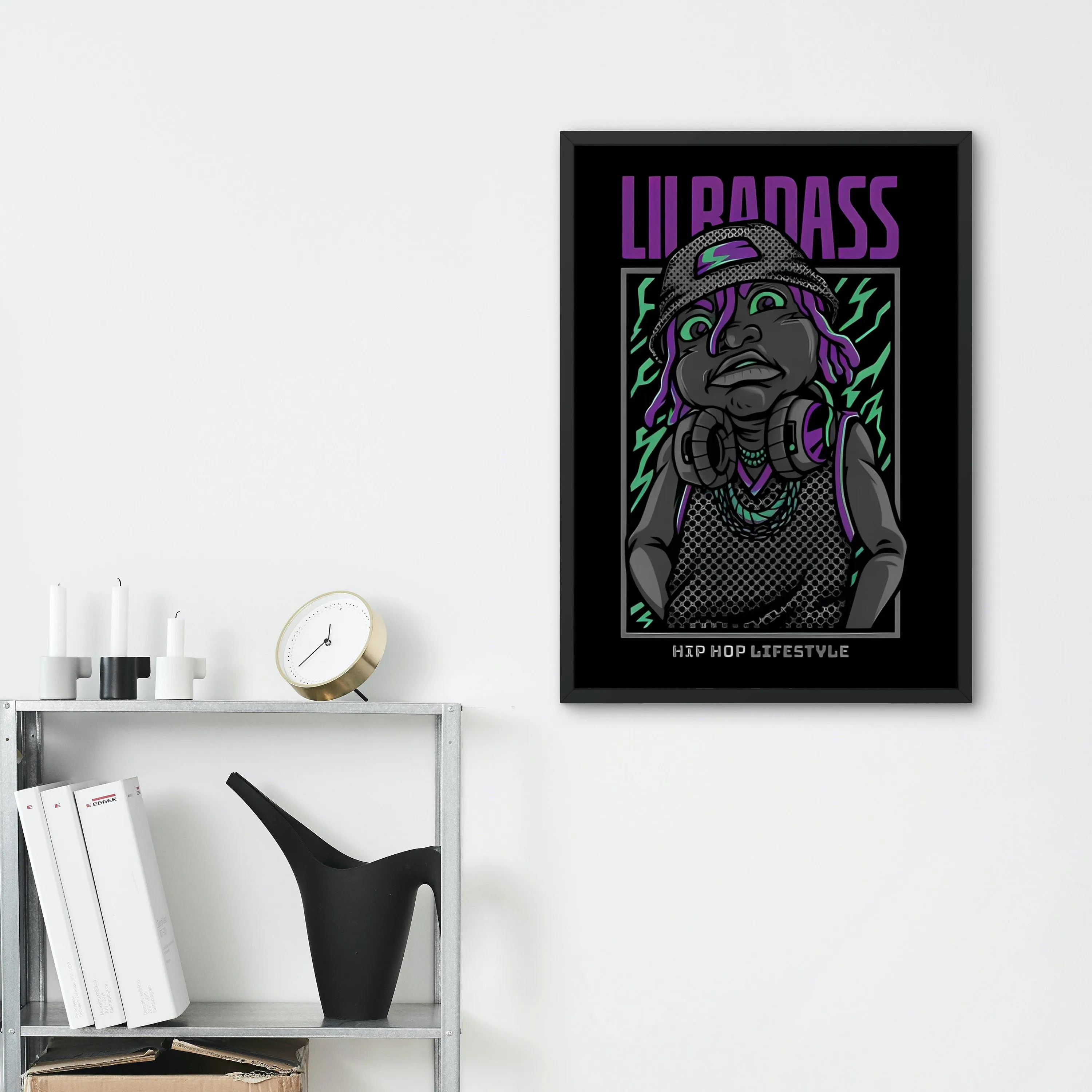 Lil Badass Hip Hop Poster PRINTABLE ART, Hip Hop Culture Poster, Urban Art Print, Badass Funky, Hip Hop Lifestyle, Graffiti Print, Music Poster