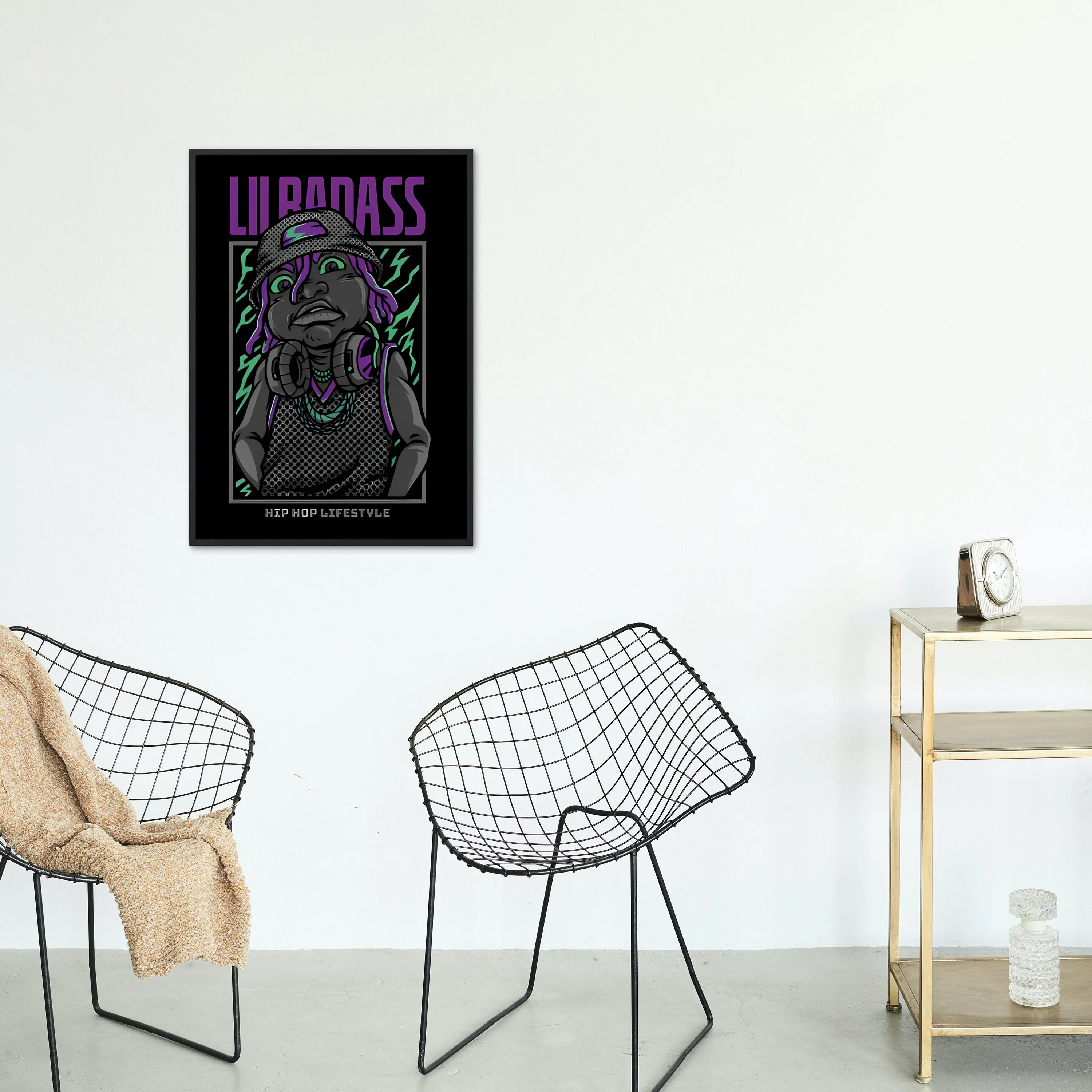 Lil Badass Hip Hop Poster PRINTABLE ART, Hip Hop Culture Poster, Urban Art Print, Badass Funky, Hip Hop Lifestyle, Graffiti Print, Music Poster