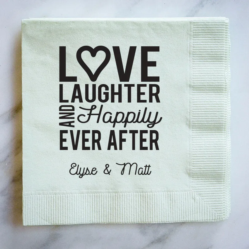 Love, Laughter and Happily Ever After Napkins