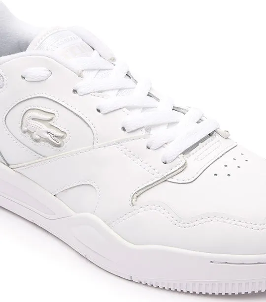 Men's Lineshot Premium Leather Trainers White/White