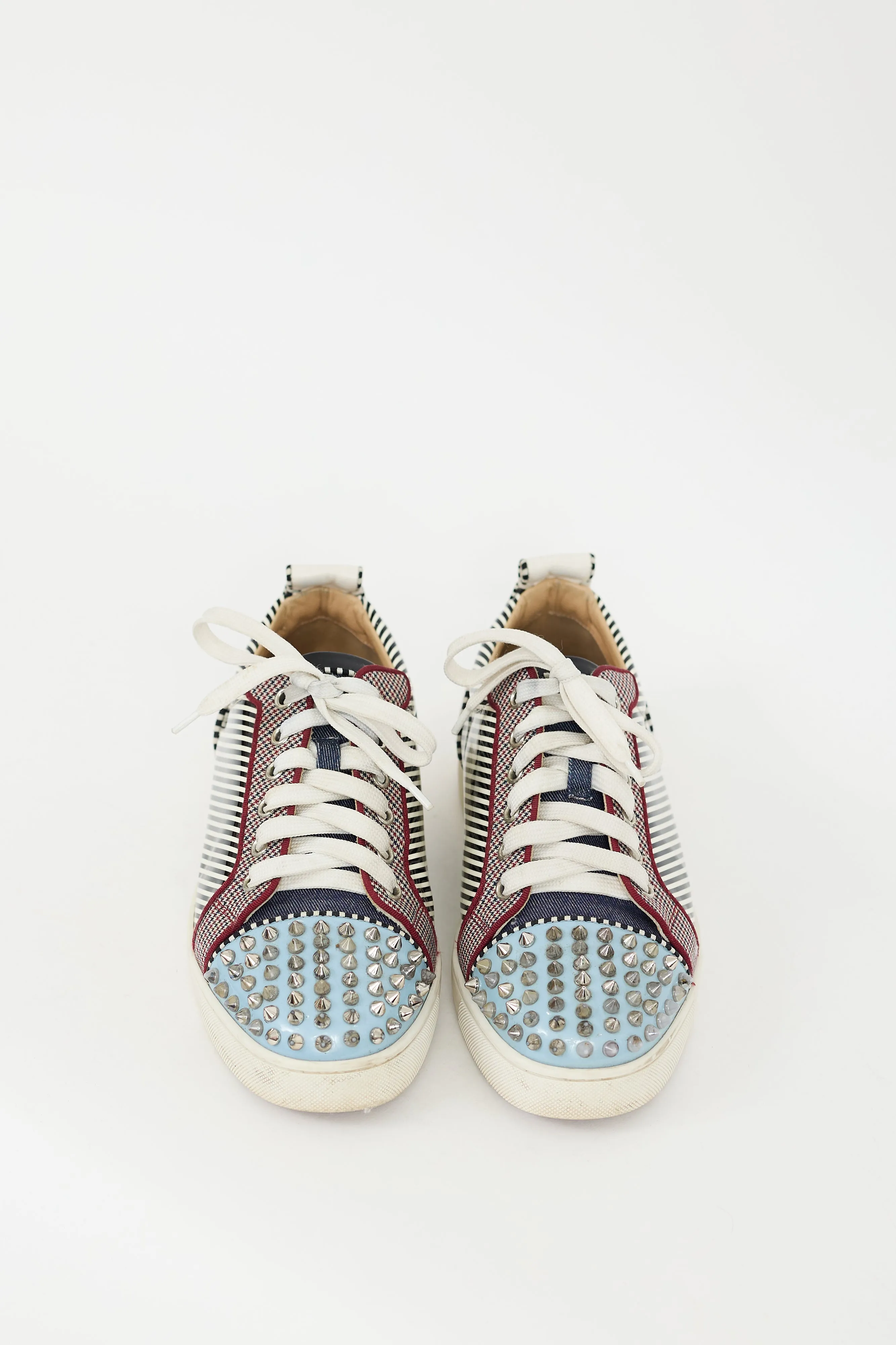 Multicolour Patent Leather & Textile Printed Junior Sneaker