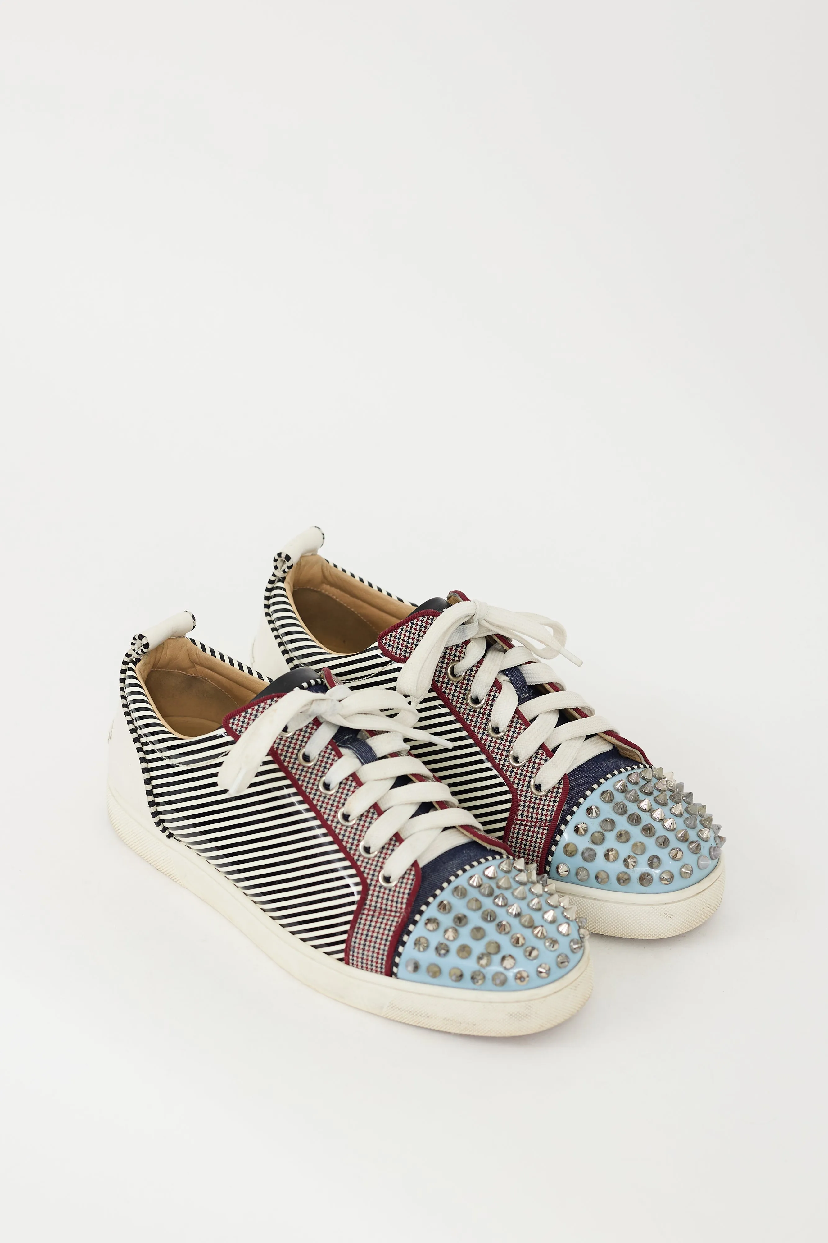 Multicolour Patent Leather & Textile Printed Junior Sneaker