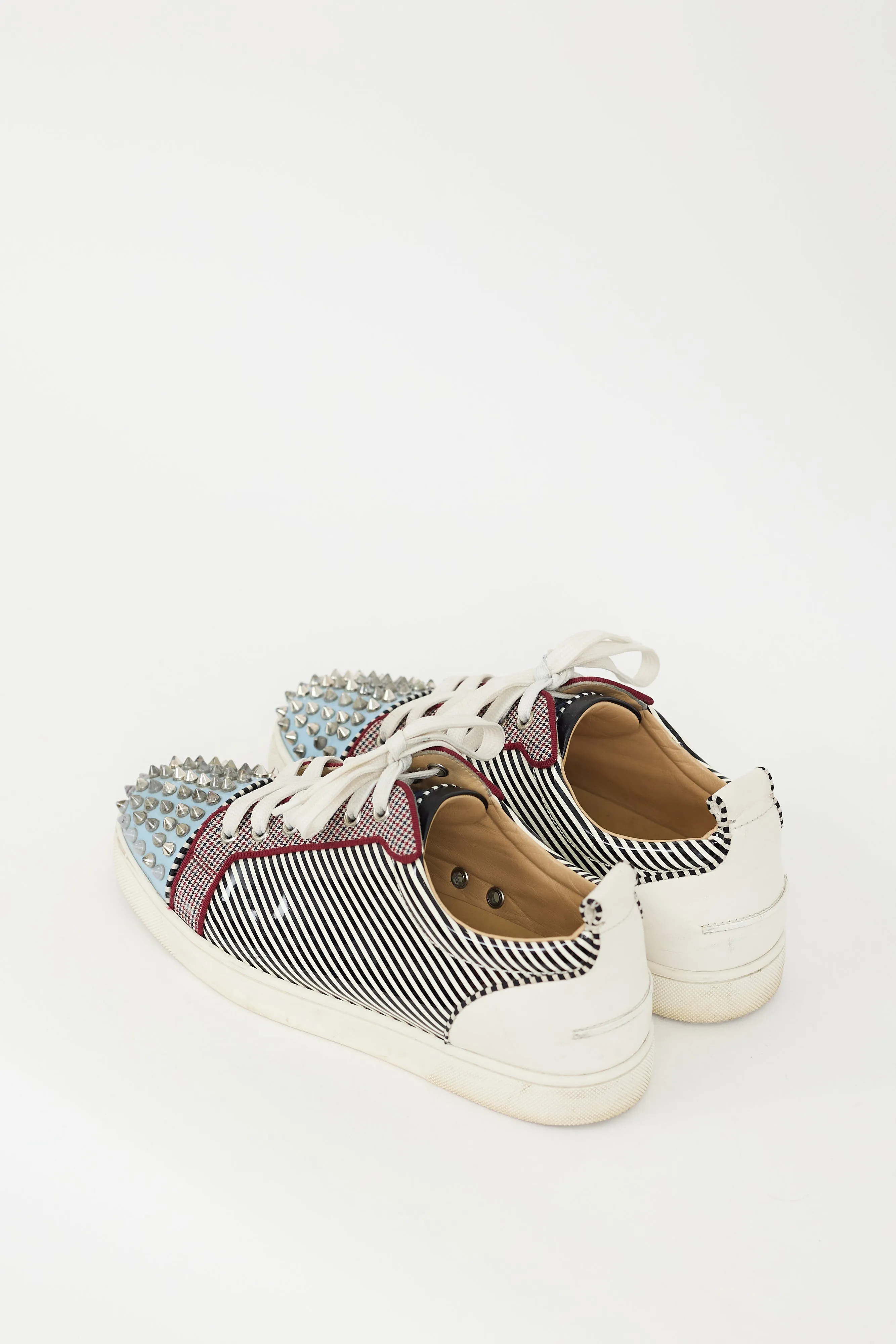 Multicolour Patent Leather & Textile Printed Junior Sneaker