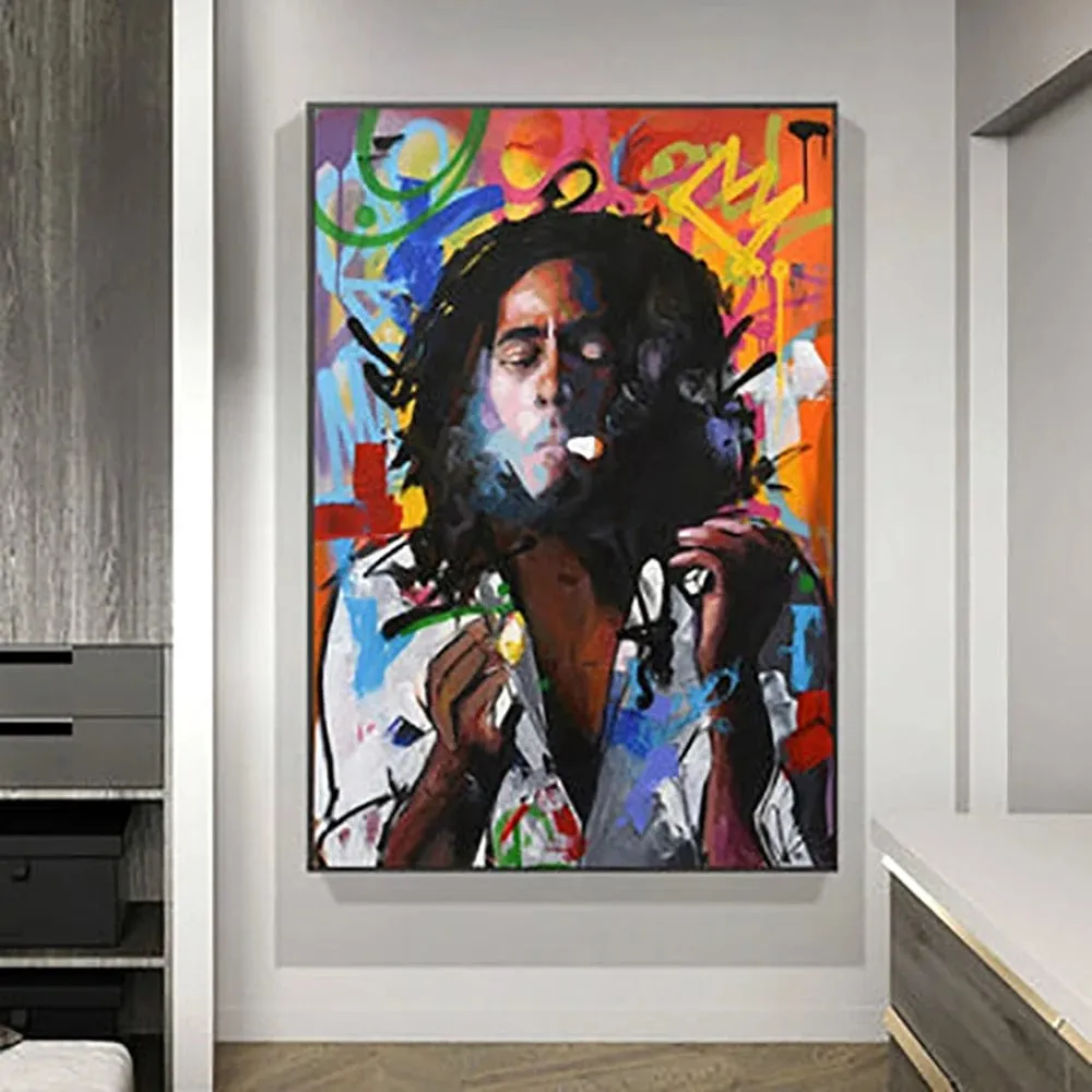 Music Legends Graffiti Watercolour Canvas Prints Famous Hip Hop Rock Pop Rap Wall Art