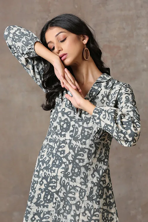 Okhai 'Symmetry' Pure Cotton Hand Block Printed Dress