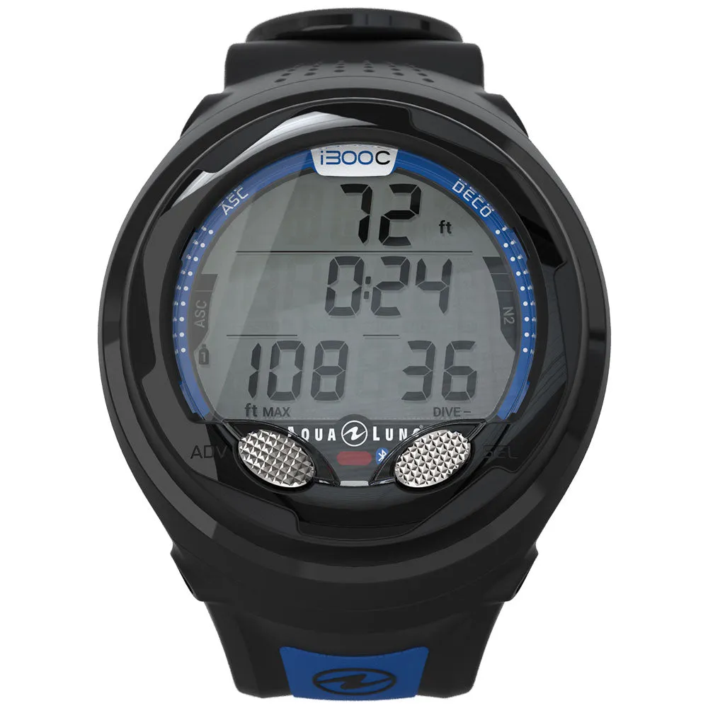 Open Box Aqua Lung i300C Wrist Dive Computer - Black / Blue