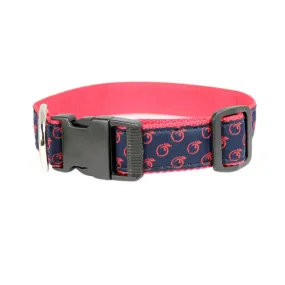 Peach Patterned Ribbon Dog Collar