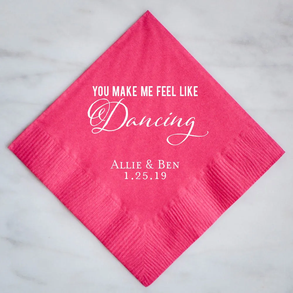 Personalized Feel Like Dancing Napkins