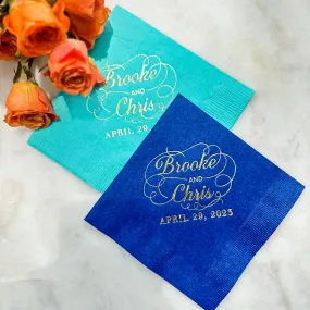 Personalized Foil Printed 3ply Party Napkins