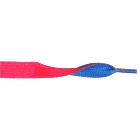 Printed Flat 3/8" - Hot Pink/Blue (12 Pair Pack) Shoelaces