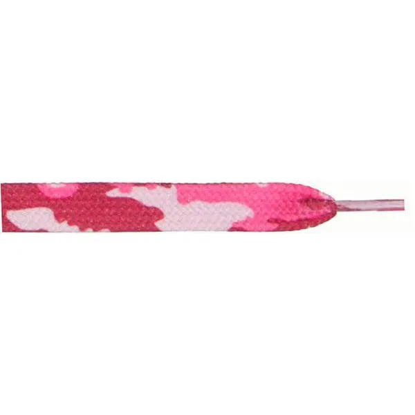 Printed Flat 3/8" - Pink Camouflage (12 Pair Pack) Shoelaces