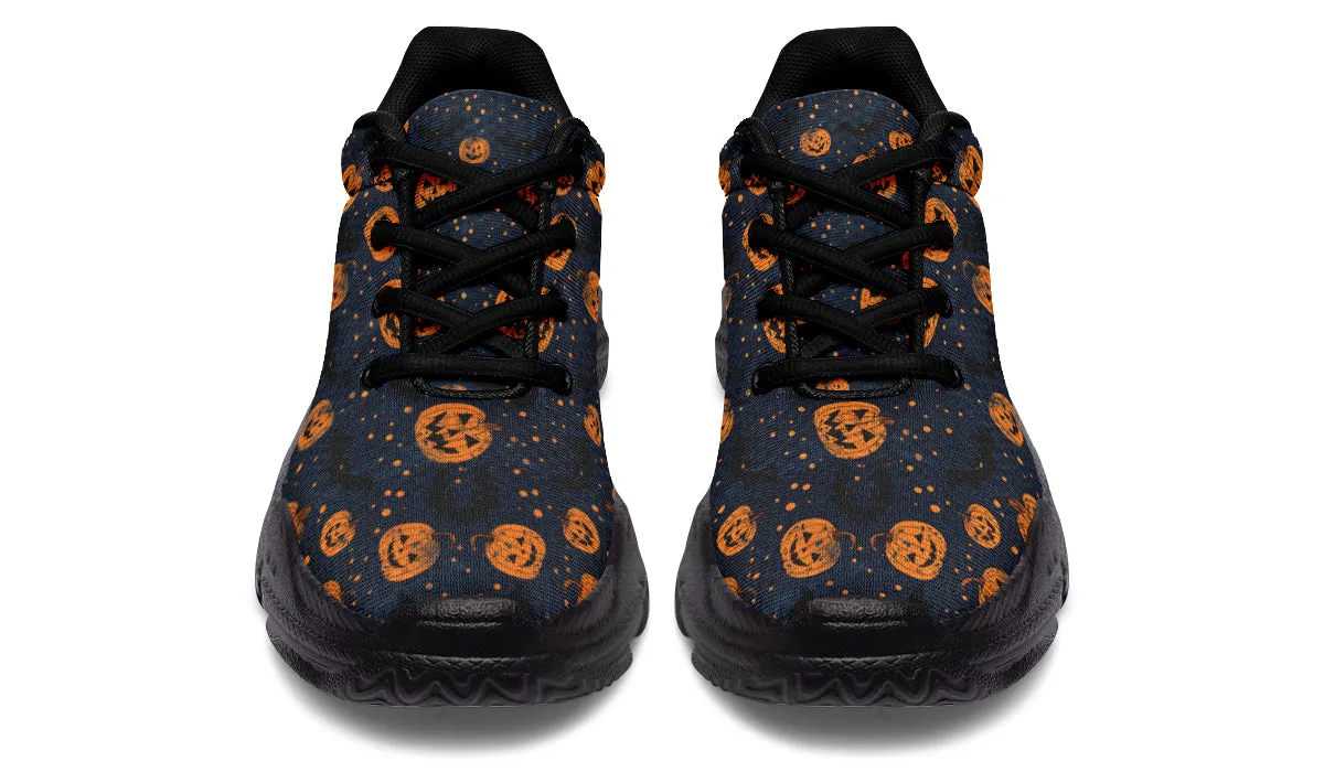 Pumpkin Party Chunky Sneakers - Light Breathable and Comfortable Sports Shoes with Platform Soles