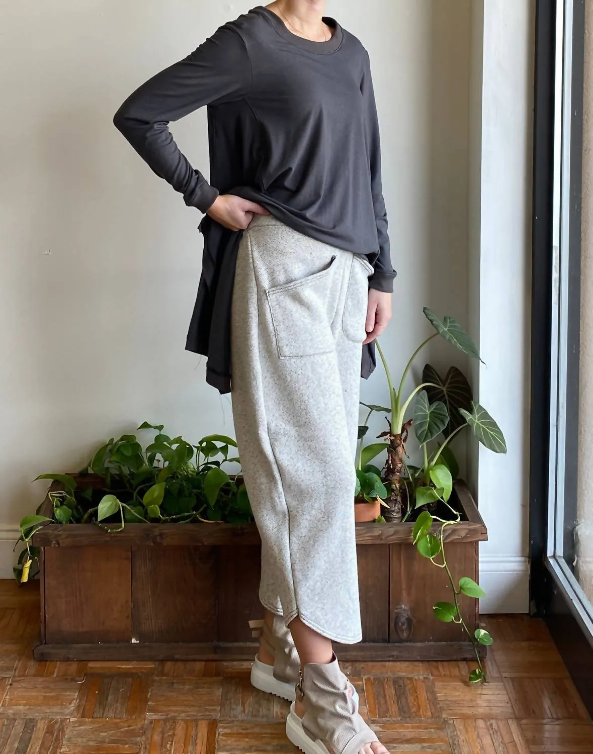 "the Glenna" Funky Sweatpant In Salt